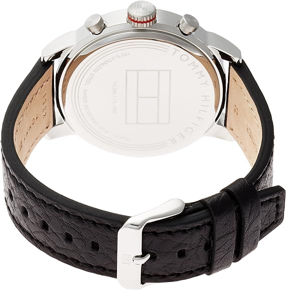  Shop Authentic Tommy Hilfiger Jake Chronograph Black Dial Black Leather Strap Watch for Men - 1791232 - Luxxuri