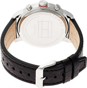  Shop Authentic Tommy Hilfiger Jake Chronograph Black Dial Black Leather Strap Watch for Men - 1791232 - Luxxuri