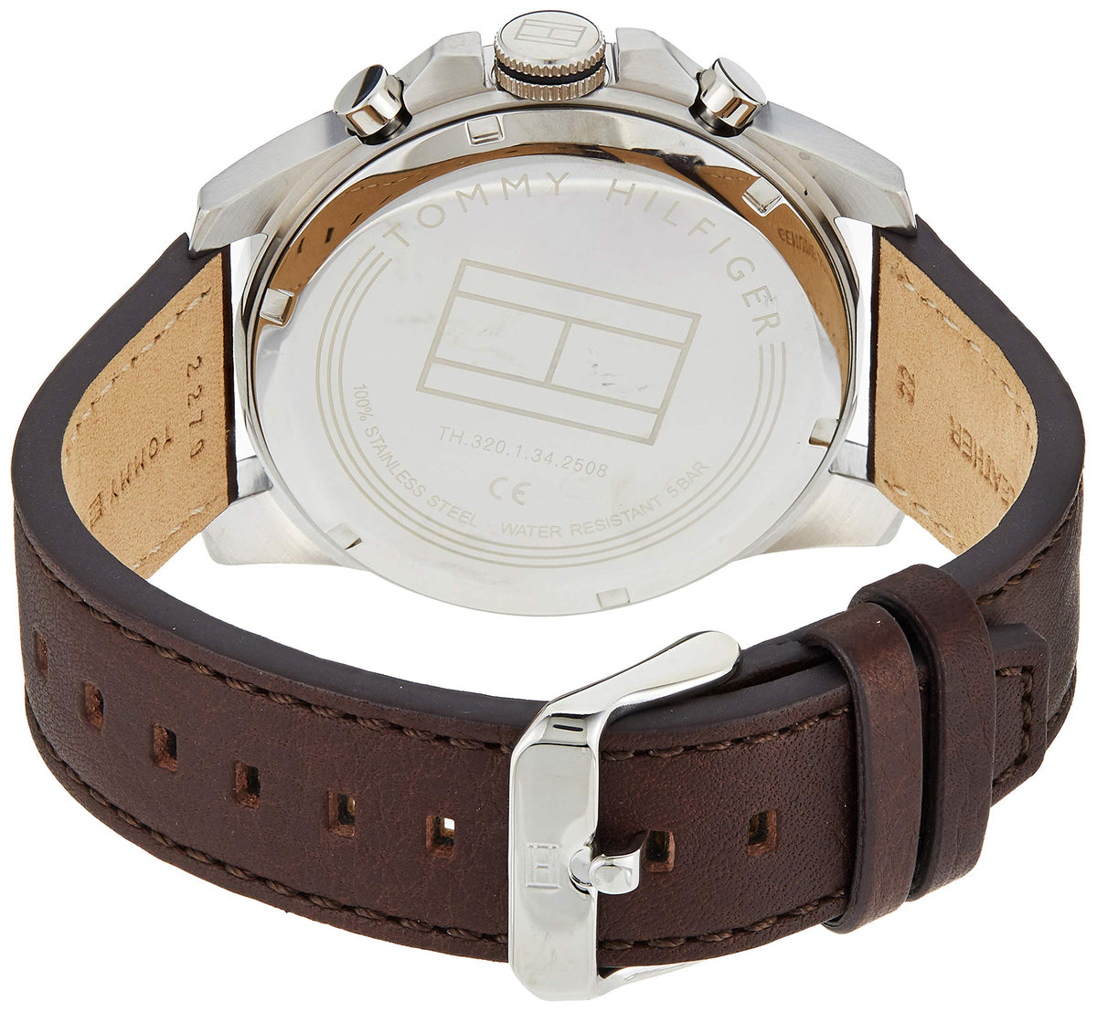  Shop Authentic Tommy Hilfiger Decker Grey Dial Brown Leather Strap Watch for Men - 1791562 - Luxxuri