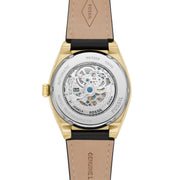  Shop Authentic Fossil Everett Automatic Skeleton Black Dial Black Leather Strap Watch for Men - ME3208 - Luxxuri