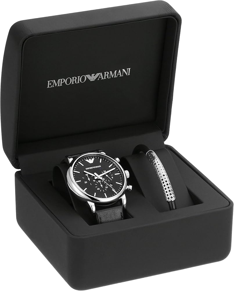  Shop Authentic Emporio Armani Dress Analog Black Dial Black Leather Strap Watch For Men - AR8029 - Luxxuri