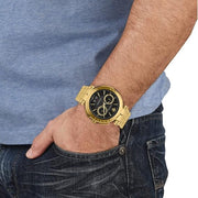  Shop Authentic Versace Aion Chronograph Black Dial Gold Steel Strap Watch For Men - VE1D01721 - Luxxuri