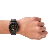  Shop Authentic Fossil Machine Chronograph Black Dial Black Steel Strap Watch for Men - FS4682 - Luxxuri