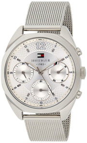  Shop Authentic Tommy Hilfiger Mia Silver Dial Silver Mesh Bracelet Watch for Men - 1781628 - Luxxuri
