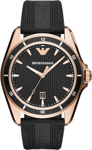  Shop Authentic Emporio Armani Sport Quartz Black Dial Black Rubber Strap Watch For Men - AR11101 - Luxxuri
