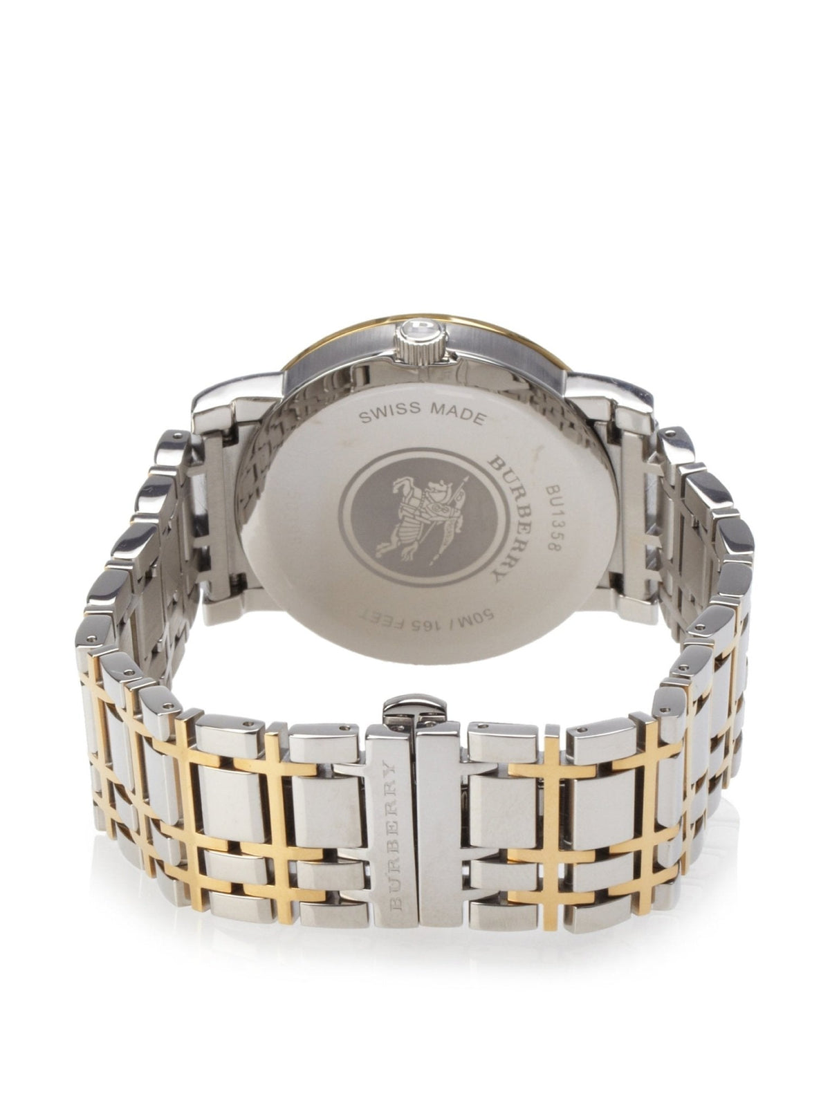  Shop Authentic Burberry Heritage White Dial Two Tone Stainless Steel Strap Watch for Men - BU1358 - Luxxuri
