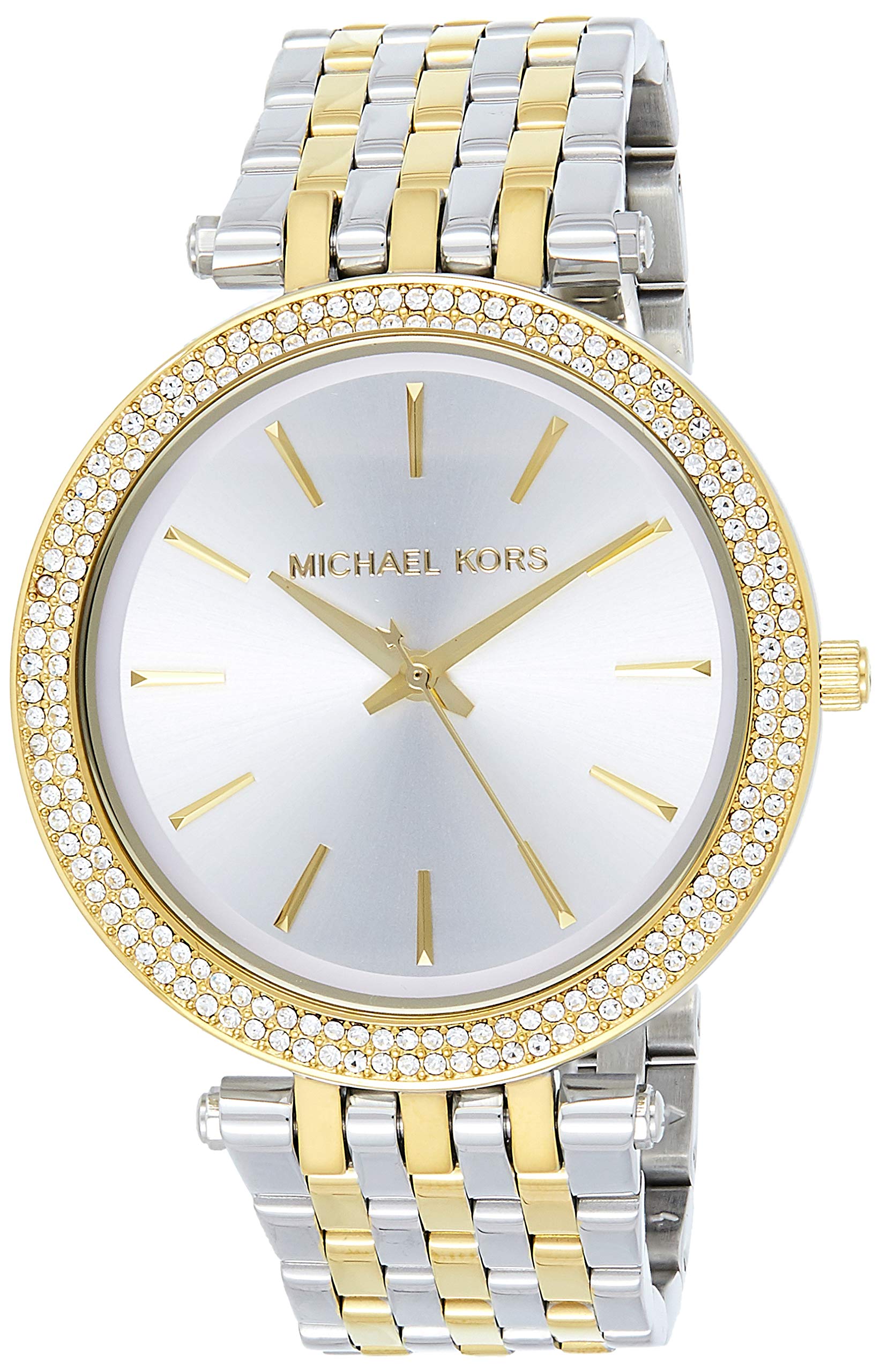  Shop Authentic Michael Kors Darci Silver Dial Two Tone Stainless Steel Strap Watch for Women - MK3215 - Luxxuri