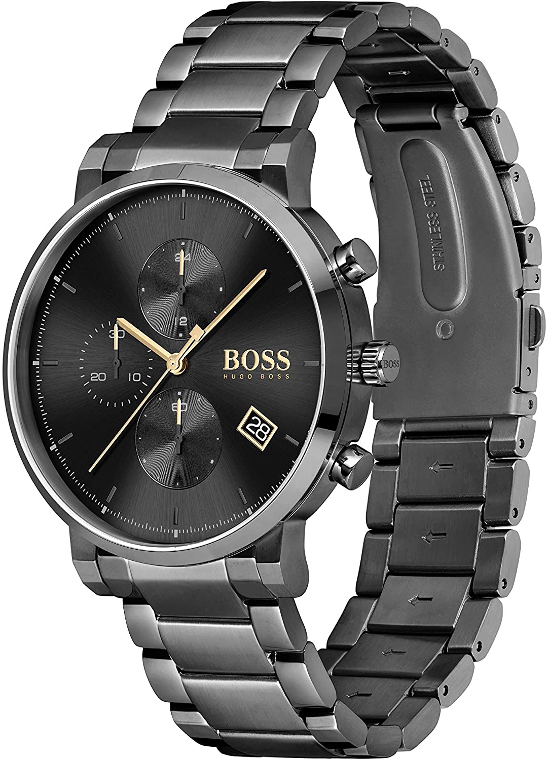  Shop Authentic Hugo Boss Integrity Black Dial Black Steel Strap Watch for Men - 1513780 - Luxxuri