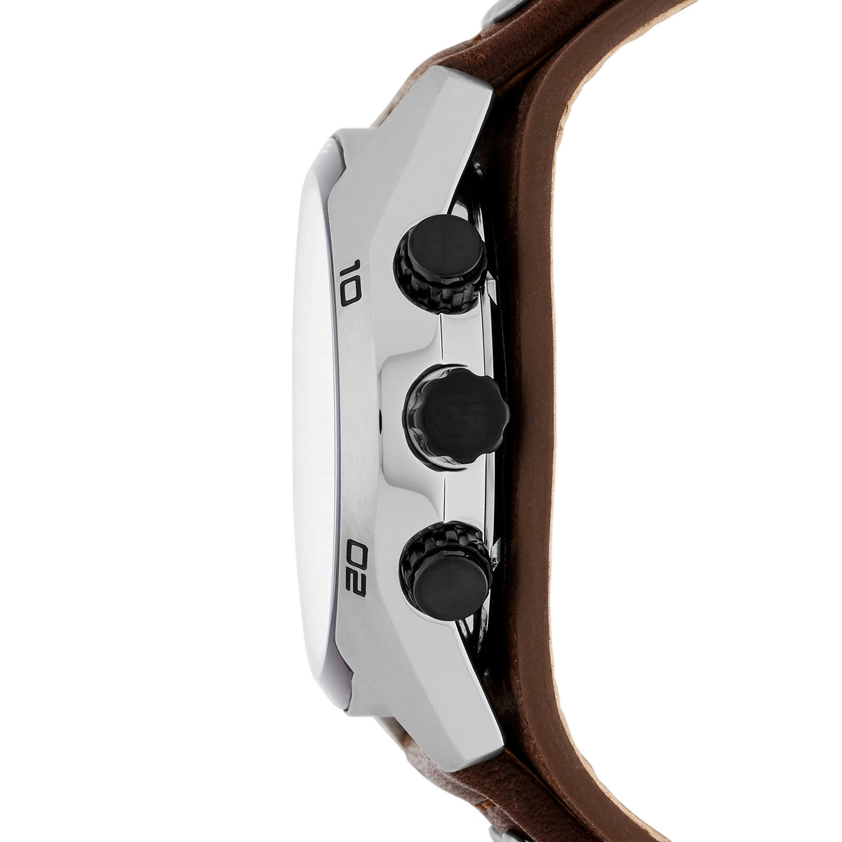  Shop Authentic Fossil Coachman Chronograph White Dial Brown Leather Strap Watch for Men - CH2890 - Luxxuri