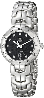  Shop Authentic Tag Heuer Link Quartz Diamonds Black Dial Silver Steel Strap Watch for Women - WAT1410.BA0954 - Luxxuri