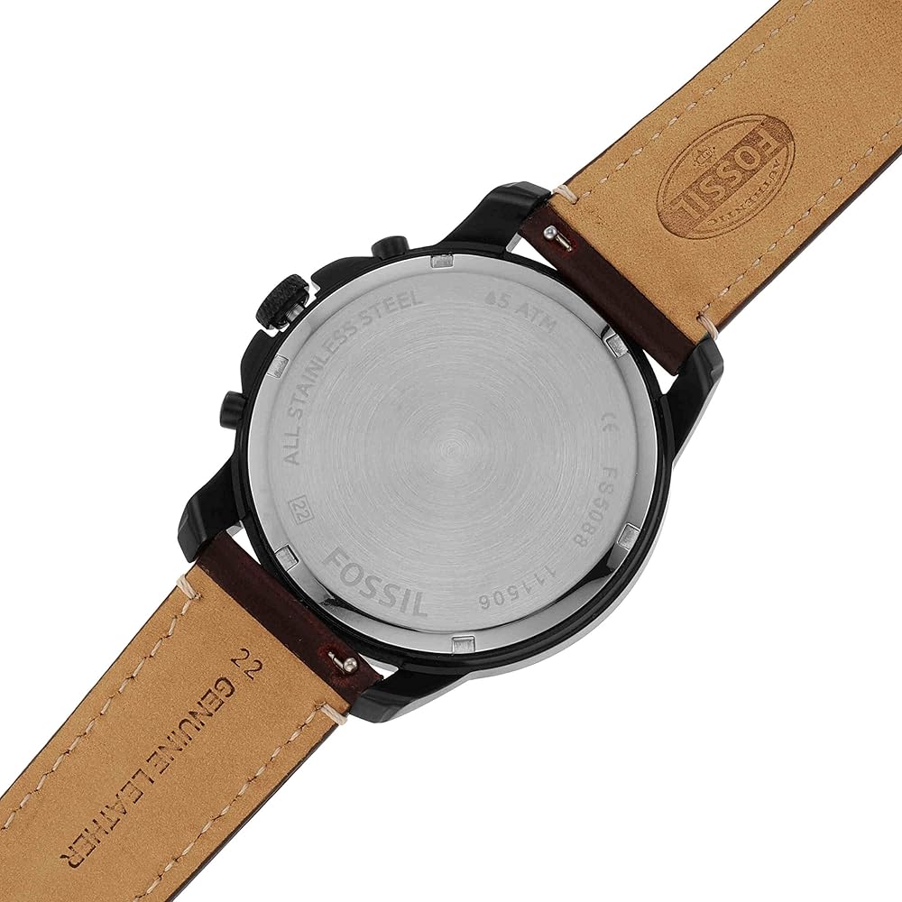  Shop Authentic Fossil Grant Chronograph Brown Dial Brown Leather Strap Watch for Men - FS5088 - Luxxuri