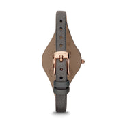  Shop Authentic Fossil Georgia Smoke Grey Dial Grey Leather Strap Watch for Women - ES3077 - Luxxuri