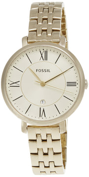  Shop Authentic Fossil Jacqueline White Dial Gold Steel Strap Watch for Women - ES3434 - Luxxuri