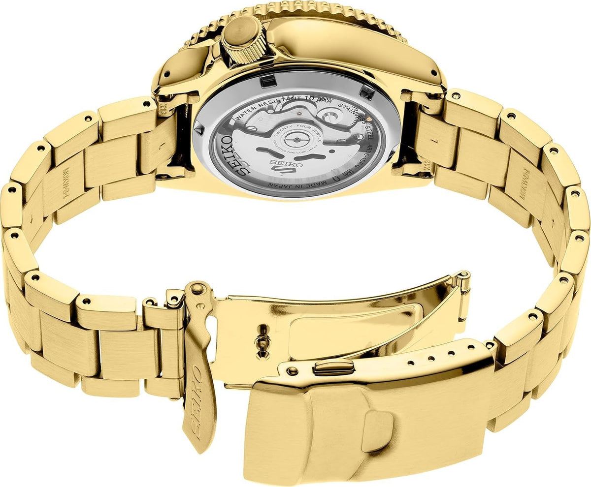  Shop Authentic Seiko 5 Sports US Special Edition Automatic Blue Dial Gold Steel Strap Watch For Men - SRPK20 - Luxxuri