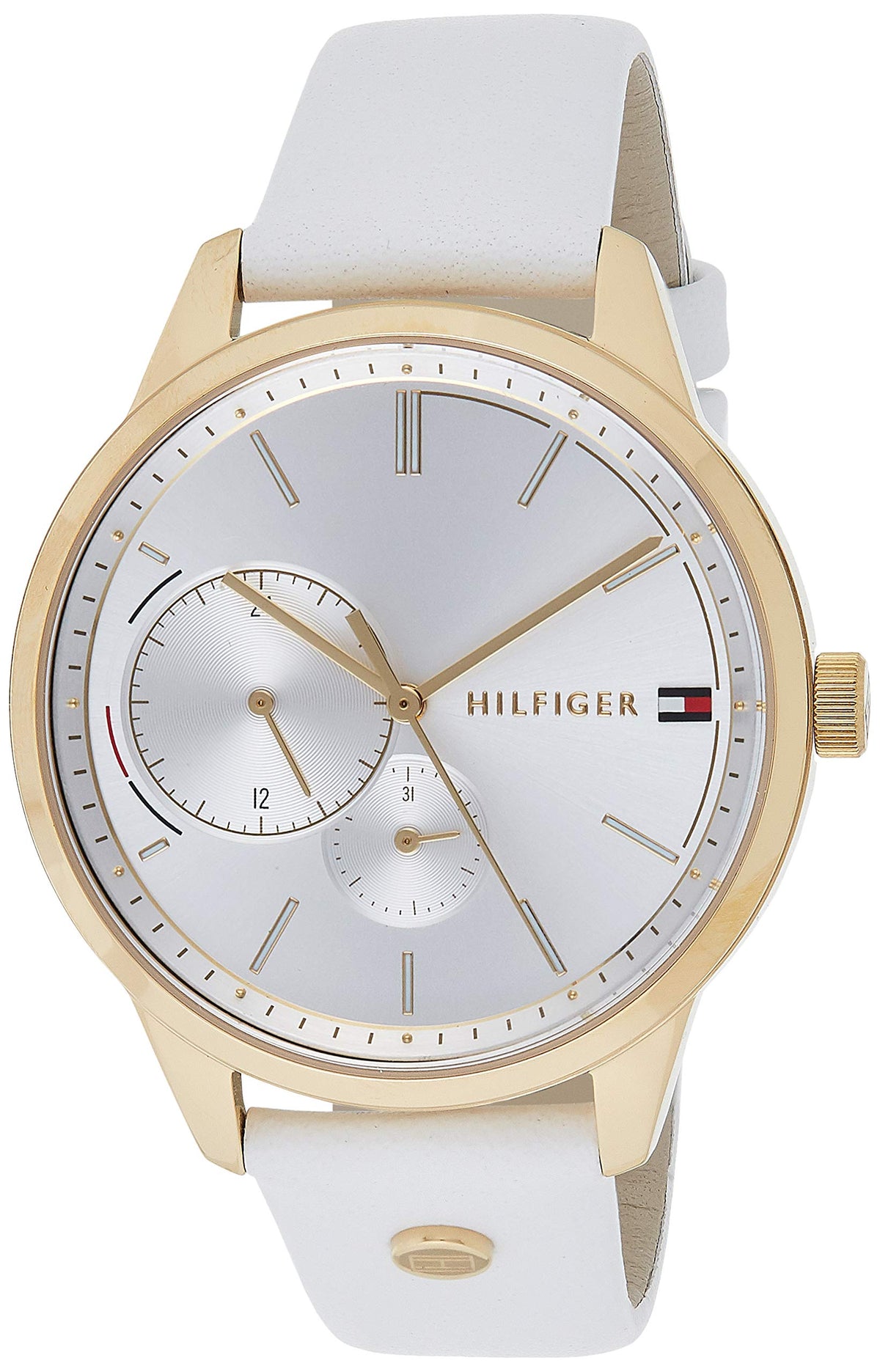  Shop Authentic Tommy Hilfiger Brooklyn Quartz White Dial White Leather Strap Watch for Women - 1782018 - Luxxuri
