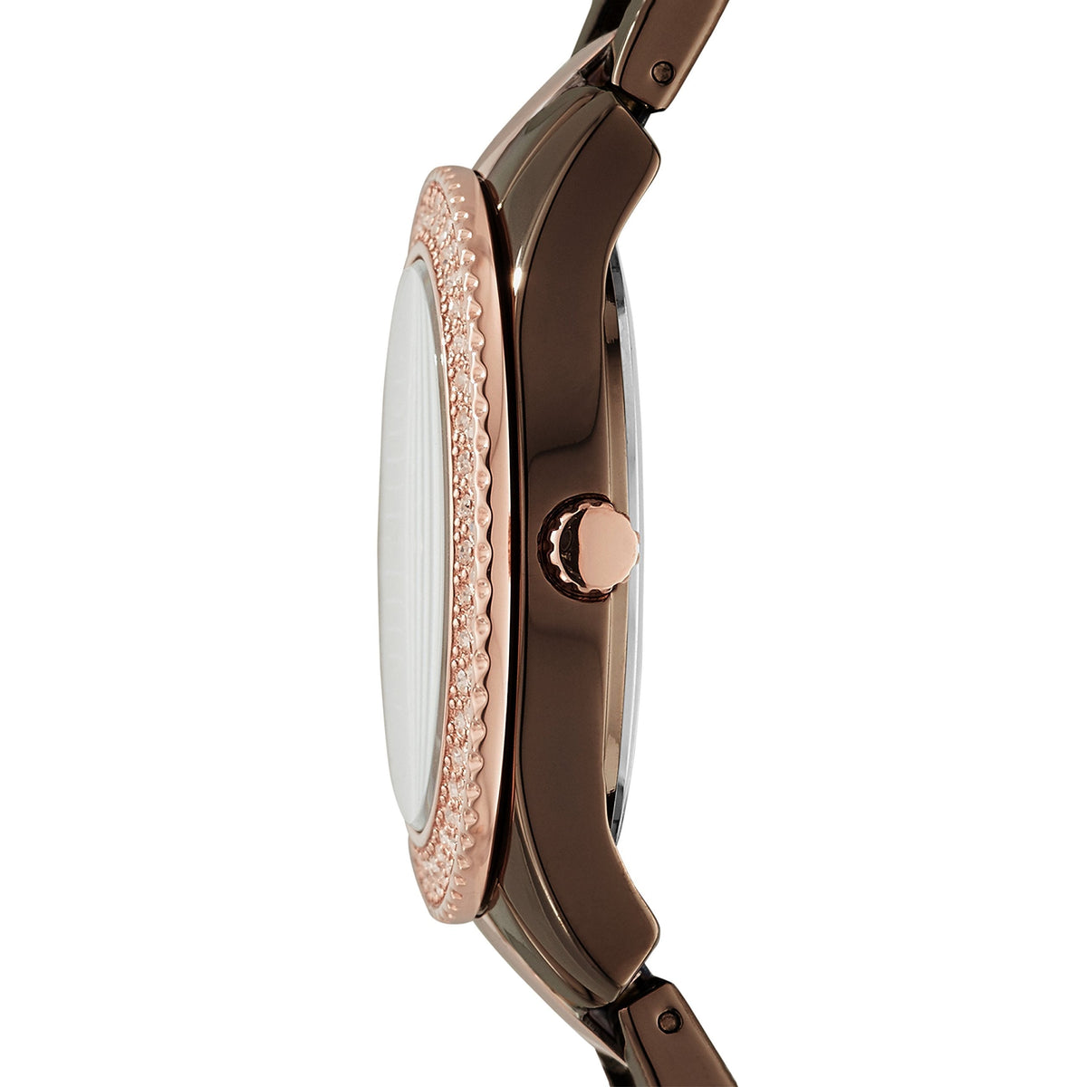  Shop Authentic Fossil Stella Multifunction Brown Dial Two Tone Steel Strap Watch for Women - ES4079 - Luxxuri