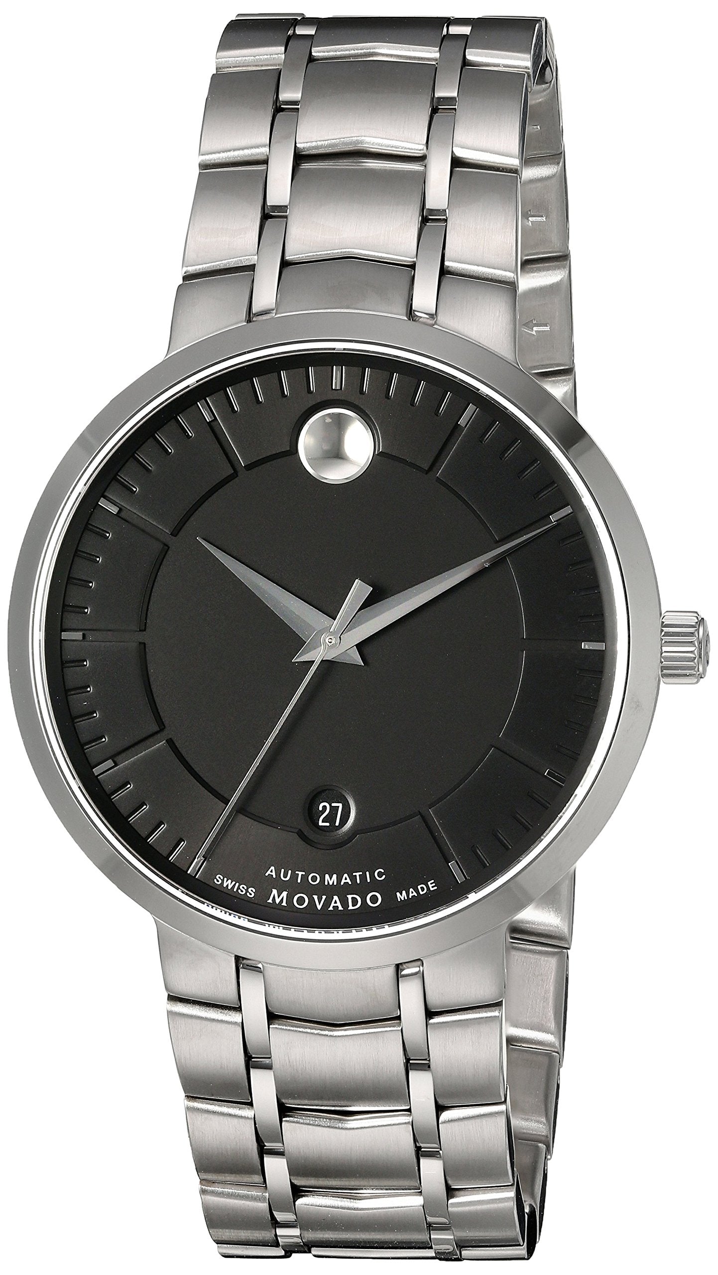  Shop Authentic Movado 1881 Automatic Black Dial Silver Steel Strap Watch for Men - 606914 - Luxxuri