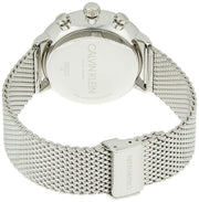  Shop Authentic Calvin Klein High Noon Silver Dial Silver Mesh Bracelet Watch for Men - K8M27126 - Luxxuri