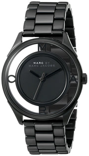  Shop Authentic Marc Jacobs Tether Transparent Black Dial Black Steel Strap Watch for Women - MBM3415 - Luxxuri