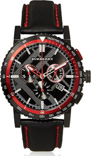  Shop Authentic Burberry City Chronograph Black Dial Black Leather Strap Watch for Men - BU9803 - Luxxuri