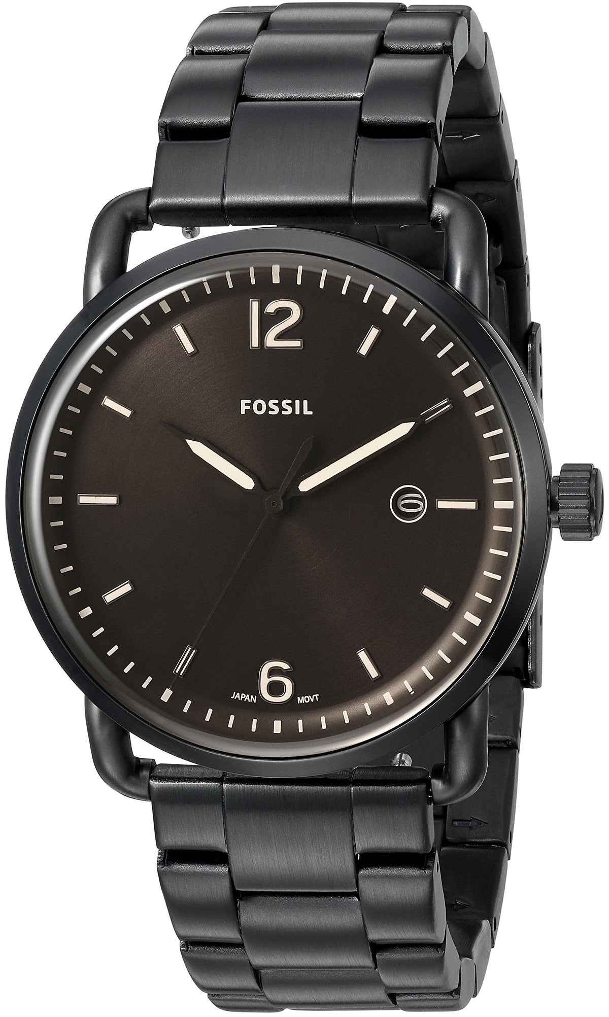  Shop Authentic Fossil The Commuter Brown Dial Black Steel Strap Watch for Men - FS5277 - Luxxuri