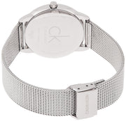  Shop Authentic Calvin Klein Minimalist Black Dial Silver Mesh Bracelet Watch for Men - K3M2112X - Luxxuri