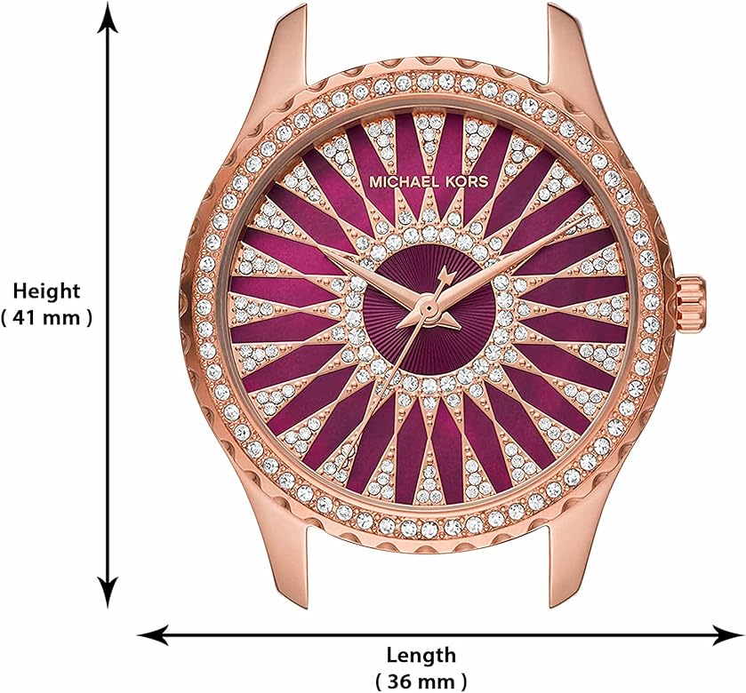  Shop Authentic Michael Kors Layton Three Hand Red Dial Rose Gold Steel Strap Watch For Women - MK6893 - Luxxuri