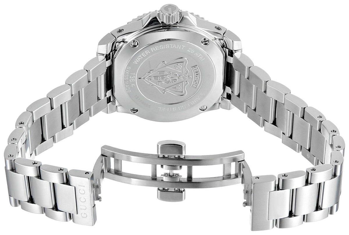  Shop Authentic Gucci Dive Quartz White Dial Stainless Steel Unisex Watch - YA136402 - Luxxuri