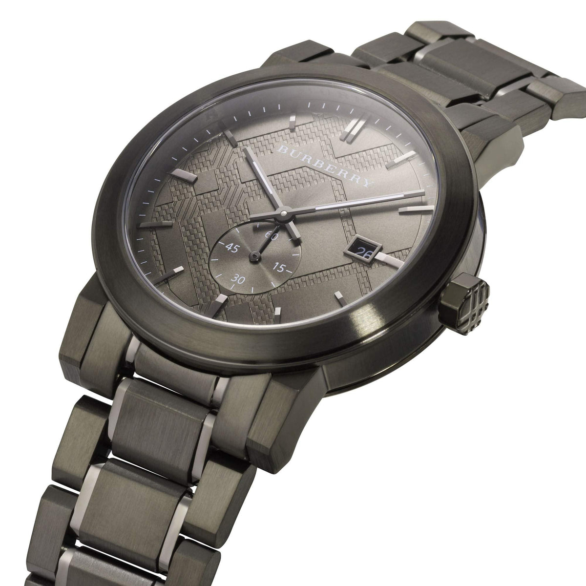  Shop Authentic Burberry The City Black Dial Black Steel Strap Watch for Men - BU9902 - Luxxuri