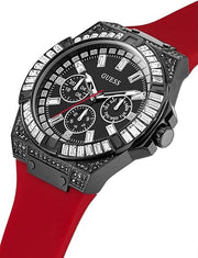  Shop Authentic Guess Mainline Multifunction Crystals Black Dial Red Silicone Strap Watch For Men - GW0208G6 - Luxxuri
