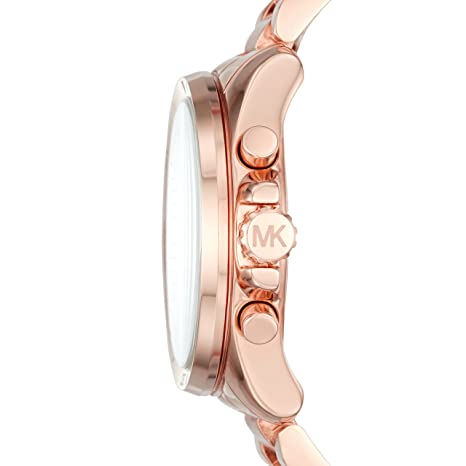  Shop Authentic Michael Kors Brecken Chronograph Quartz Rose Gold Dial Rose Gold Steel Strap Watch For Women - MK6367 - Luxxuri