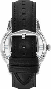  Shop Authentic Fossil Townsman Automatic Skeleton Blue Dial Black Leather Strap Watch for Men - ME3200 - Luxxuri