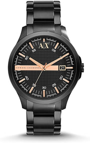  Shop Authentic Armani Exchange Hampton Chronograph Black Dial Black Steel Strap Watch For Men - AX2150 - Luxxuri