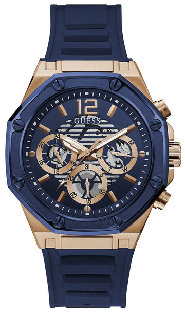  Shop Authentic Guess Momentum Chronograph Blue Dial Blue Rubber Strap Watch for Men - GW0263G2 - Luxxuri