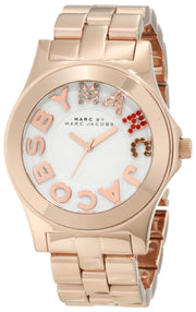  Shop Authentic Marc Jacobs Rivera White Dial Rose Gold Steel Strap Watch for Women - MBM3138 - Luxxuri