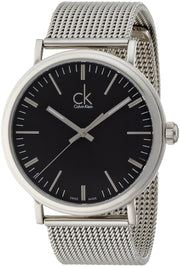  Shop Authentic Calvin Klein Surround Black Dial Silver Mesh Bracelet Watch for Men - K3W21121 - Luxxuri