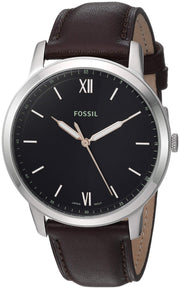  Shop Authentic Fossil The Minimalist 3H Black Dial Brown Leather Strap Watch for Men - FS5464 - Luxxuri