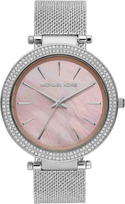  Shop Authentic Michael Kors Darci Analog Pink Dial Silver Mesh Bracelet Watch For Women - MK4518 - Luxxuri