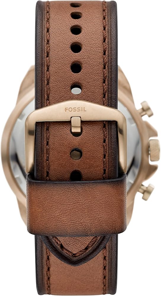  Shop Authentic Fossil Bronson Chronograph Brown Dial Brown Leather Strap Watch for Men - FS5857 - Luxxuri