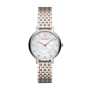  Shop Authentic Emporio Armani Mother of Pearl Dial Two Tone Stainless Steel Watch For Women - AR11094 - Luxxuri