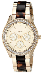  Shop Authentic Fossil Stella Multifunction Gold Dial Two Tone Steel Strap Watch for Women - ES4756 - Luxxuri