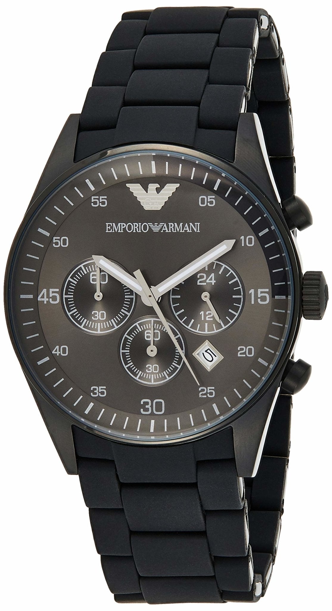  Shop Authentic Emporio Armani Sportivo Chronograph Black Dial Black Stainless Steel Watch For Men - AR5889 - Luxxuri