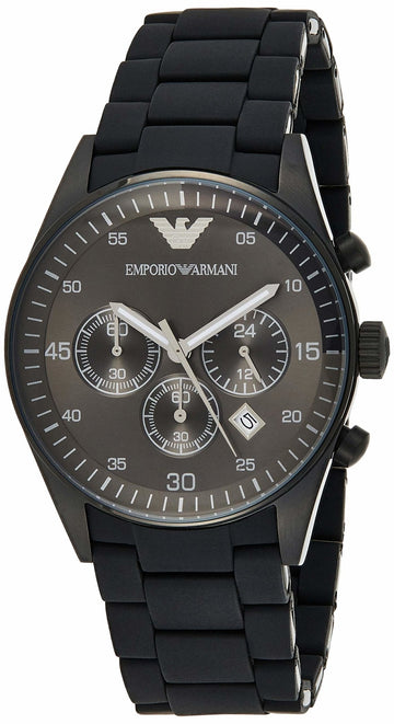  Shop Authentic Emporio Armani Sportivo Chronograph Black Dial Black Stainless Steel Watch For Men - AR5889 - Luxxuri