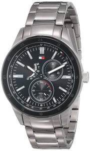  Shop Authentic Tommy Hilfiger Austin Black Dial Silver Steel Strap Watch for Men - 1791639 - Luxxuri