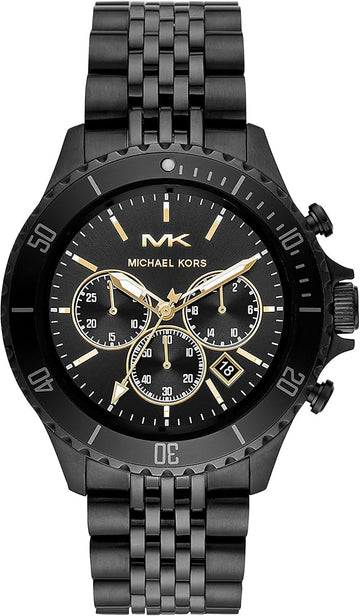  Shop Authentic Michael Kors Bayville Chronograph Black Dial Black Steel Strap Watch For Men - MK8750 - Luxxuri
