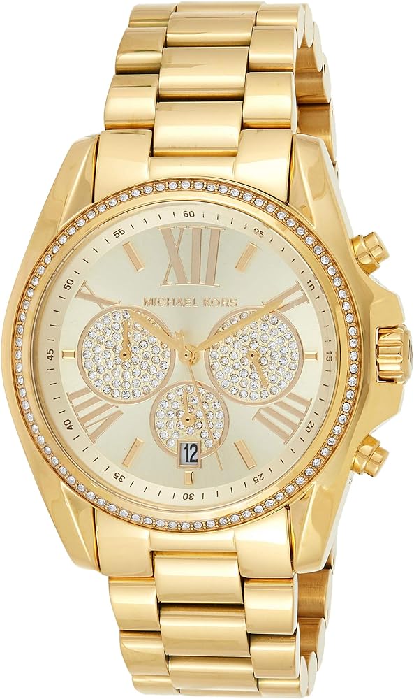 Shop Authentic Michael Kors Bradshaw Quartz Gold Dial Gold Steel Strap Watch For Women - MK6538 - Luxxuri