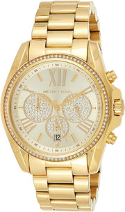  Shop Authentic Michael Kors Bradshaw Quartz Gold Dial Gold Steel Strap Watch For Women - MK6538 - Luxxuri