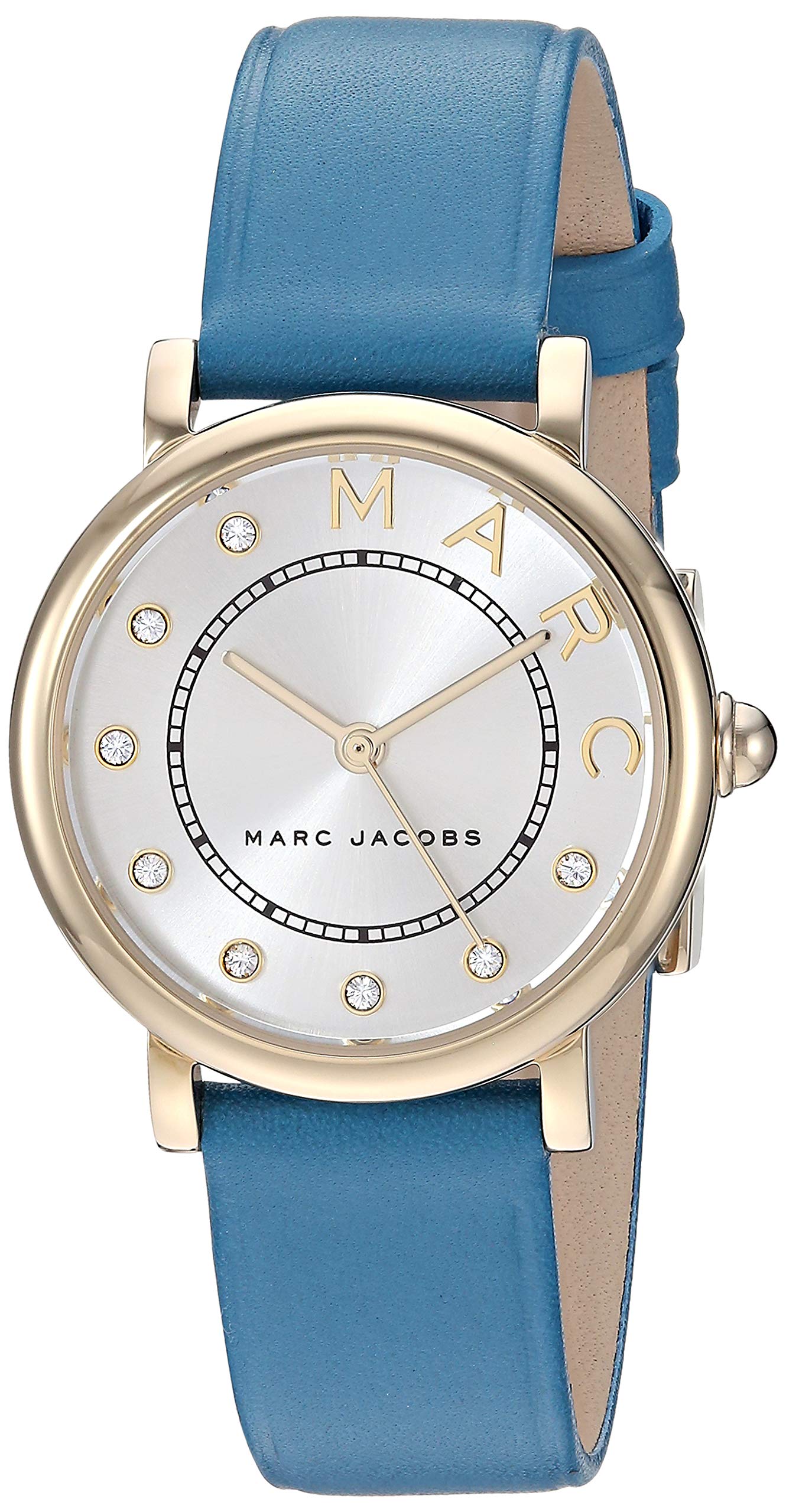  Shop Authentic Marc Jacobs Roxy Silver Dial Green Leather Strap Watch for Women - MJ1633 - Luxxuri