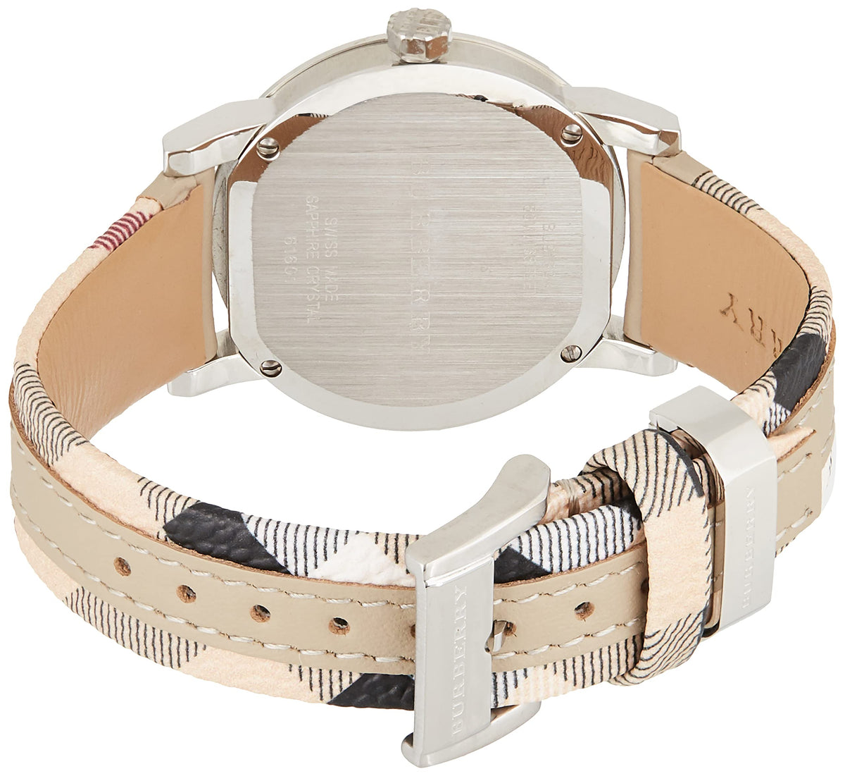 Shop Authentic Burberry The City White Dial Beige Leather Strap Watch for Women - BU9132 - Luxxuri