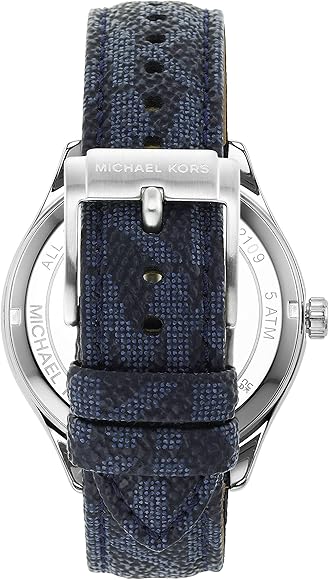  Shop Authentic Michael Kors Benning Three Hand Silver Dial Blue Leather Strap Watch For Men - MK8930 - Luxxuri